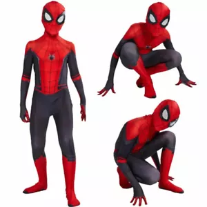 New Kids Boys Spider-Man Far From Home Spiderman Zentai Cosplay Costume Suit UK - Picture 1 of 15