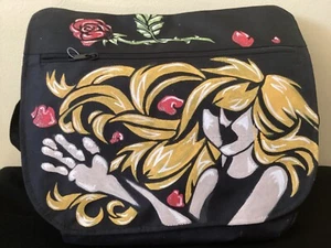 Reisetasche Jugend handbemalt schwarz - Bild 1 von 3