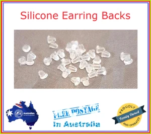 20-1000x Plastic Rubber Earring Backs Clutch Bullet Stoppers Ear Post Nuts 4x4mm - Picture 1 of 4