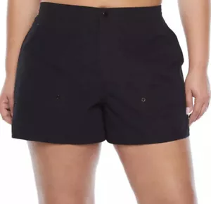 NWT Azul by Maxine of Hollywood Sz 10 Black Swim Shorts w/attached panty - Picture 1 of 1