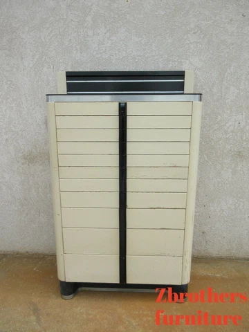 1940s Art deco Dental Cabinet Industrial Medical Chest Dresser  American Cab Co Cover