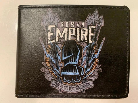 Official WWE Bifold Leather Wallet "Roman Empire" & "Believe That" Logo Cover