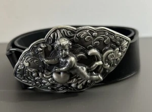 Vintage CUPID Angel ET-3420 Damen Western Style Metall Gürtelschnalle mit Gürtel - Bild 1 von 8