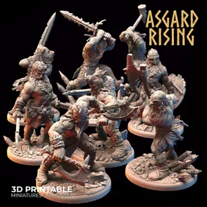 Viking Berserker, Wargames Fantasy RPG DnD Barbarian Nordic Warrior Miniatures - Picture 1 of 10