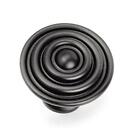  10 Laurey Kama Mushroom Target Knobs 23020 Matte Black Metal