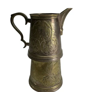 Antique Britannia Plate Nickel Silver BPNS coffee maker stackable 2 piece set - Picture 1 of 14