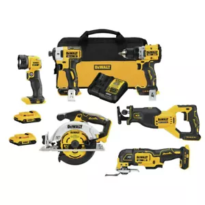 DeWalt DCK648D2 20V MAX XR Li-Ion 6-Tool Combo Kit w/ (2) Batts New - Picture 1 of 20