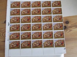 1967 NATIVITY LOUIS LE NAIN BLOCK OF SIX ONE SHILLING & SIXPENCE STAMPS MNH - Picture 1 of 1