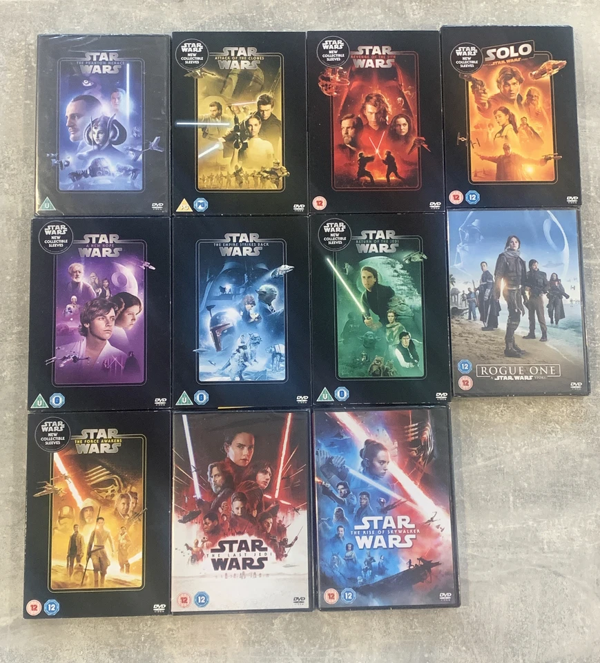 STAR WARS COMPLETE 11 MOVIE COLLECTION Boxset (DVD) 1 2 3 4 5 6 7 8 9 Solo New - Image 1 of 1