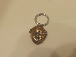 Vintage Baby rattle- Baby head. 2 sided. SP. Worn. Smiling face. Replaced ring - Picture 1 of 2