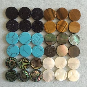 Trompeta Dedo Teclas Para Reparar Piezas Nuevo 6 Colores Piedra Cáscara 36 Piezas - Imagen 1 de 3