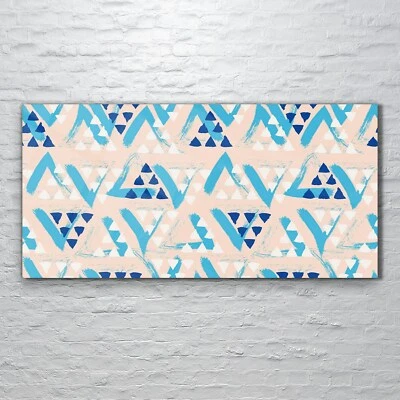 Glasbilder Wandbild Druck auf Glas 120x60 Bild Handgezeichnete Dreiecke Design - Bild 1 von 4