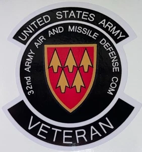 US Army 32nd Army Air & Missile Defense Command Veteran Sticker Waterproof D119 - Picture 1 of 1