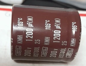 NIPPON 1200MF 200V CAPACITORS - Picture 1 of 2