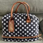 Cotton Traders Weekender Bag Holdall Retro Polka Dot Chic Casual Hand Luggage