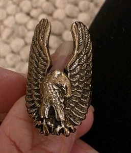 Hermoso anillo antiguo de águila de plata de ley - Imagen 1 de 4