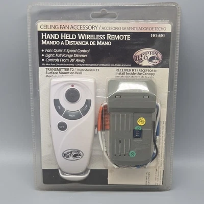 Hampton Bay Ceiling Fan Handheld Wireless Remote Control 191-691 NEW Sealed - Image 1 of 2