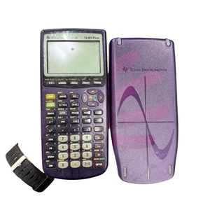 Texas Instruments TI-83 Plus Graphing Edition Purple Calculator W/Cover - Picture 1 of 2
