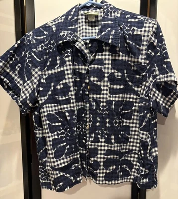 Vintage Manuhealii Green Tag Women’s Short Sleeve Gingham Shirt Cotton XL - Image 1 of 3