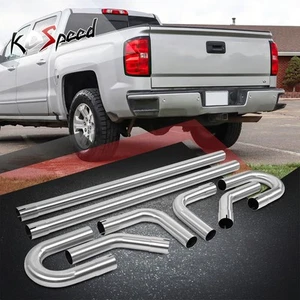 2"OD DIY Custom Exhaust Pipe Kit 8Pcs Straight & 45 90 180 Degree & U-Bends - Picture 1 of 6