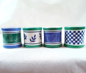 Villeroy & Boch Napkin Rings Switch 3 Porcelain Germany Cottagecore Farmhouse - Picture 1 of 5
