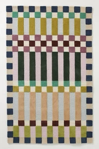 Hoxton Rug Hand-Tufted Checkered Rug Anthropologie Rugs for Living room, Rugs - Picture 1 of 3