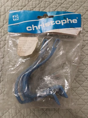 Nuevo de Lote Antiguo Christophe Pinzas para Puntera Carreras Luz Bicicleta de Carretera Francia Azul Resina (Pequeño) Foto 1 de 3