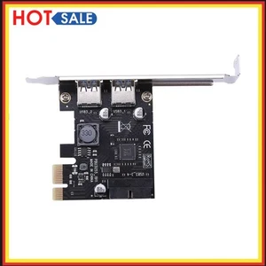 SSU 2 Port USB 3.0 PCI-e x1 Expansion Card PCI Express Adapter for Desktop - Afbeelding 1 van 9