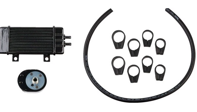 Jagg Wideline 10-Row Oil Cooler Kit Black #750-2000-0323 Harley Davidson - Image 1 of 1