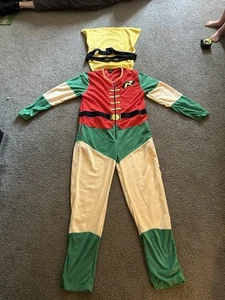 DC Comics Batman’s Robin Zip Up Pajama One Piece Costume Halloween Men L - Picture 1 of 7