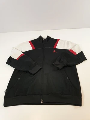 Chaqueta Jordan Para Hombre 2XL Negra Roja Blanca Cremallera Completa Pista Atlética Rara 2333978-010 Foto 1 de 4