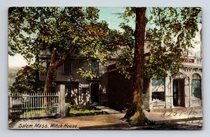 1907 Witch House & Pharmacy Pharmacists Salem MA Mass Hugh C Leighton Postcard - Picture 1 of 4