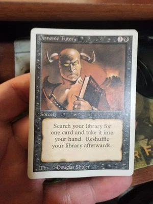 Revised 3rd Edition   MTG  1  Demonic Tutor  Magic - Image 1 of 2