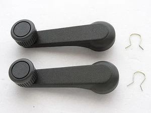 85 - 98 MAZDA BRAVO B2000 B2200 B2600 323 626 121 929 PAIR OF WINDOW CRANK GRAY - Picture 1 of 1