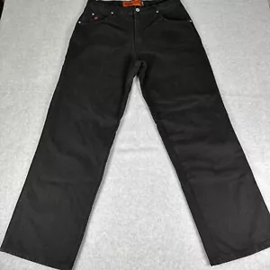Men's Jesse James Industrial Workwear Black Canvas Pants Sz 33x32 Measures 32x31 - Picture 1 of 11