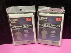 Master Gear Economy Poncho - Waterproof, Lightweight w/ Hood One Size Fits All - Picture 1 of 2