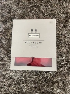 Hunter 1054 Original Womens Watermelon Tall Fleece Welly Boot Socks Sz L - Picture 1 of 2