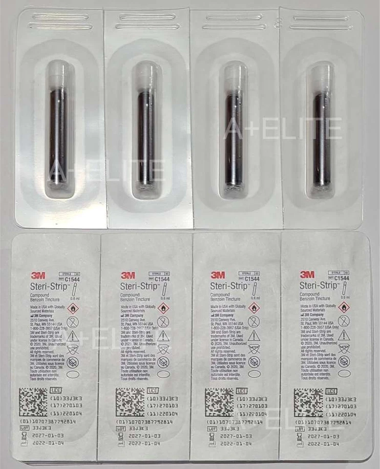 3M STERI-STRIP C1544 Compound Benzoe Tinktur 0,6 ml 2/3cc 4 oder 10 oder 20 2029 US - Bild 1 von 1