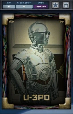 Topps Star Wars Card Trader 2020 Droids U-3PO Super Rare Digital Card - Image 1 of 3