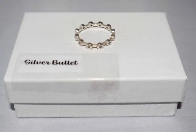 Anillo Apilable Silpada Plata Esterlina Circonita Cúbica Rotonda R2063 Talla 7 Foto 1 de 4