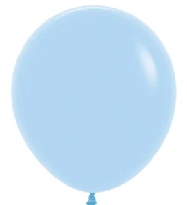 Large 18” Pastel Matte Blue Sempertex Latex Balloons x 5 - Picture 1 of 1