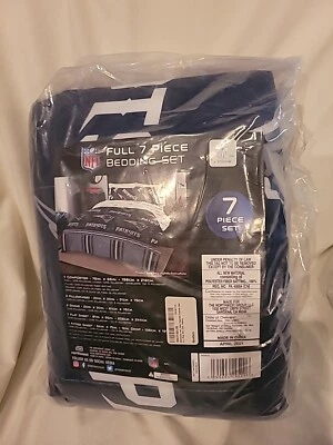 Juego de cama completo de 7 piezas de los New England Patriots de la NFL... NUEVO Foto 1 de 4
