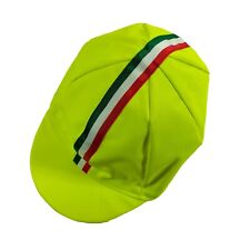 PRO' line Cappellino Ciclismo Vintage Tricolore No Logo Giallo Fluo