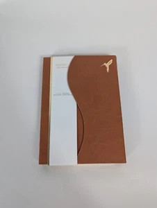 Papyrus 5x7 Blank Lined Journal with Curved Fold Over Cover Cognac Brown - Picture 1 of 5