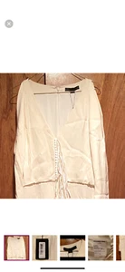 Alexander Wang Eggshell 100% Silk Romper - Picture 1 of 6