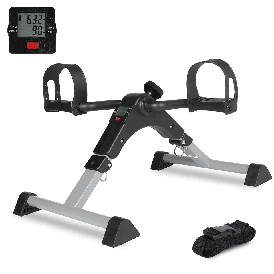 Pedal Exerciser Under Desk Folding Mini Stationary Peddler Bike with LCD Display - Image 1 of 1