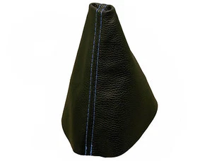 SEAT TOLEDO (1999-2005) Cuffia Leva Cambio 100% Pelle -Cuciture Azzurro - Picture 1 of 1