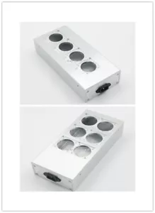 Estuche de alimentación completo de aluminio HIFI UE 4/6 tomacorriente estándar europeo caja de toma de corriente - Imagen 1 de 11