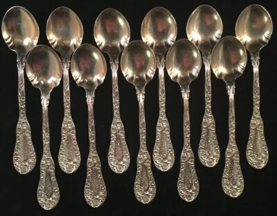 Set Of 11 Dominick & Haff Number 10 Pattern Sterling Silver Sherbet Spoons - Image 1 of 4