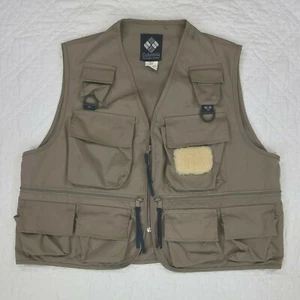 VTG Columbia Hunting Fowl Vest Size L Tan Canvas - Picture 1 of 11
